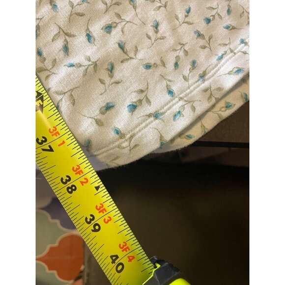 Secret Treasures Blue Floral Full Zip Robe Coverup Sz XL - Picture 9 of 9